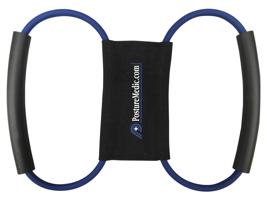 Rebuild Physiotherapy blue posturemedic band to improve sitting posture