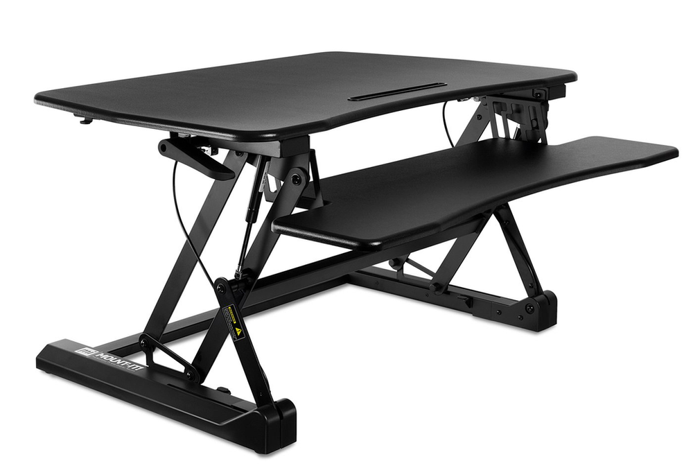 Rebuild Physiotherapy black Sit to Stand Desk Converter