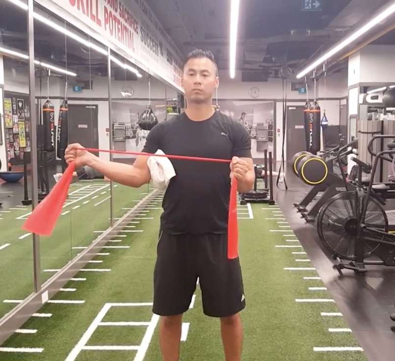 Rebuild Physiotherapy Shoulder External Rotation Exercise with theraband