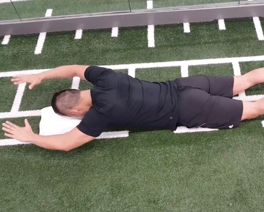 Rebuild Physiotherapy Reverse Snow Angel Physiotherapy Shoulder Exercise