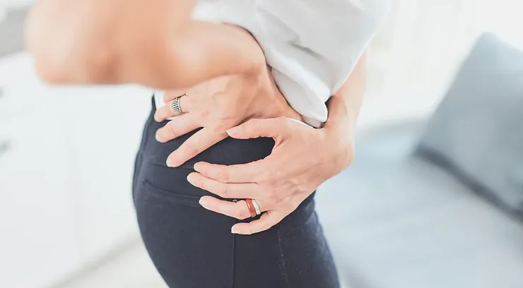 Women suffering from hip arthritis.